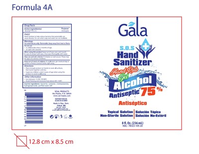 Hand Sanitizer Gel (Gala Hand Zanitizer Gel Hand Rub)